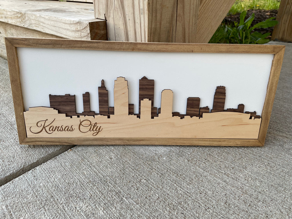 3D Kansas City skyline Fountain City
