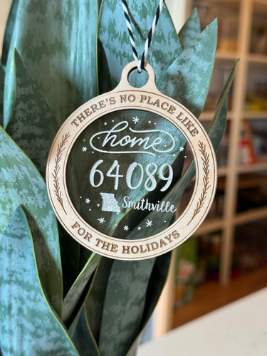 Zip code ornament