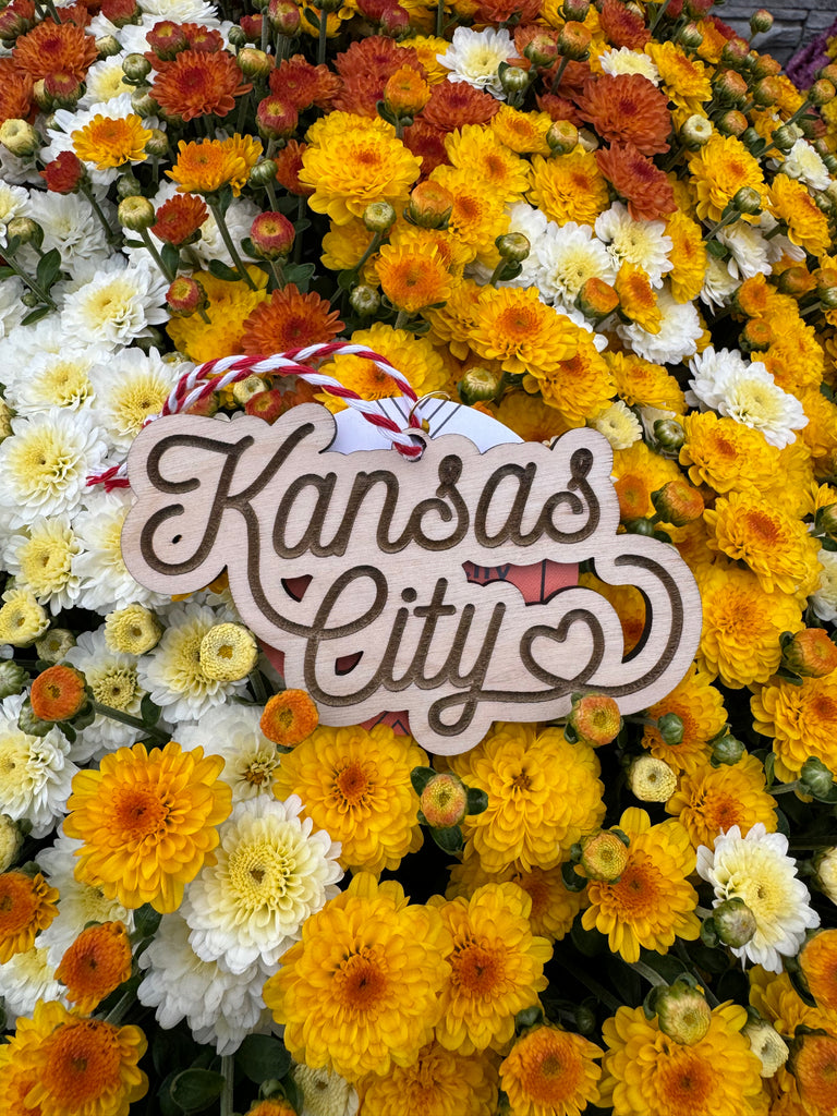 Kansas City cursive ornament – Fountain City Woodshop
