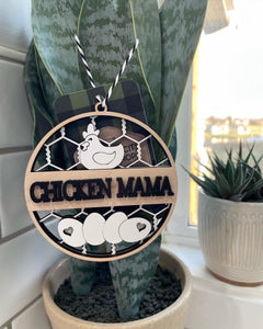 Chicken mama ornament