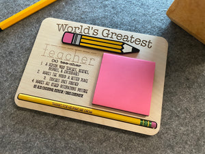 Customizable Teacher Sticky-Note holder