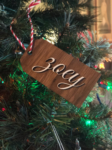 Custom Christmas stocking tags