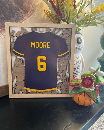 Football jersey sign